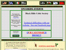 Tablet Screenshot of blackhillscelticevents.org